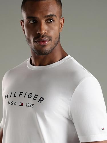 Tommy Hilfiger Logo Regular Fit Cotton T-Shirt White