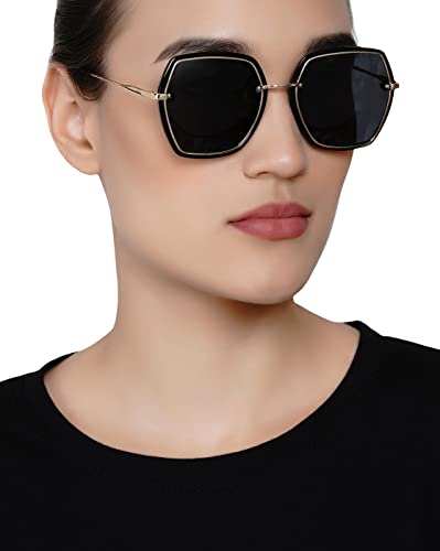 Carlton London Women UV Protected Oversized Sunglasses 2219-C1