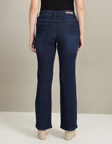 U.S. POLO ASSN. Women's Dark Wash Bootcut Jeans (UWSS23JN020_Blue_32), Mid Rise