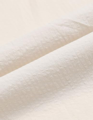 U.S.Polo Association Men's Regular Fit Seersucker Shirt (USSHT3336H_Ivory_46)