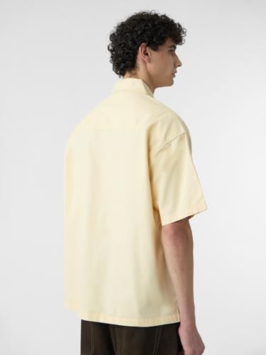 The Souled Store Panel Detail: Dune White Men and Boys Short Sleeves Collared Neck Button Front Off White Embroidered Cotton Oversized Shirts