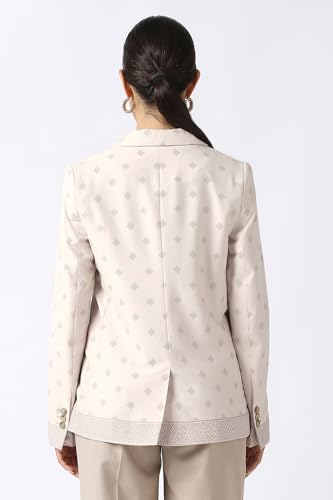 Women Beige Print Blazer