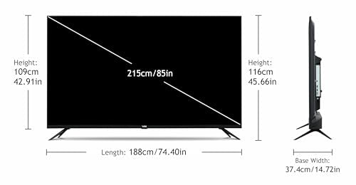VW 215 cm (85 inches) Pro Series 4K Ultra HD Smart QLED Google TV VW85GQ1