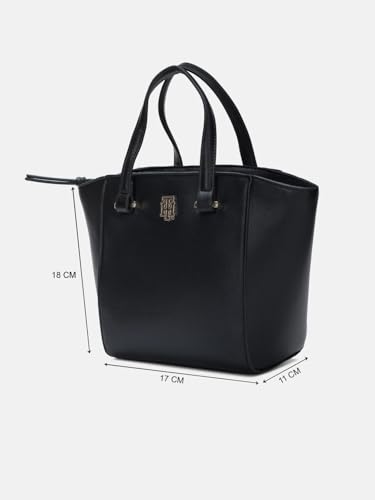 Solid Black Pu Handbag