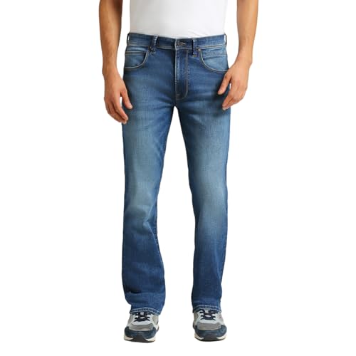 Pepe Jeans Men's Straight Jeans (PM207757J671_Tinted MED Used_Mid Indigo Blue