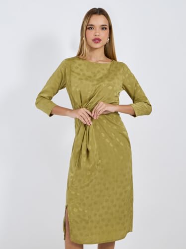 Styli Women Sheath Midi Dress |Perfect for Casual & Semi-Formal Occasions Yellow