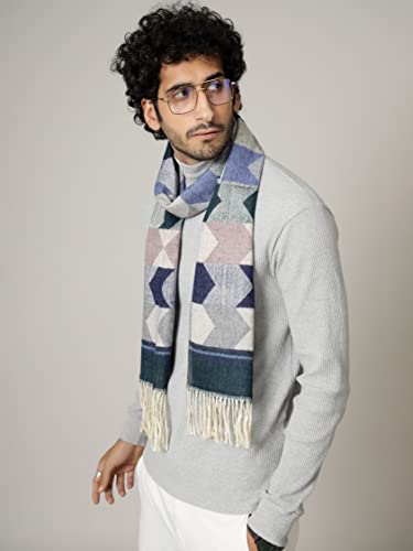 Ravaiyaa - Attitude is everything Soft & Warm Wool Muffler Casual Winter Scarf Arrow Striped Muffler for Men's (Green & Multi Color)