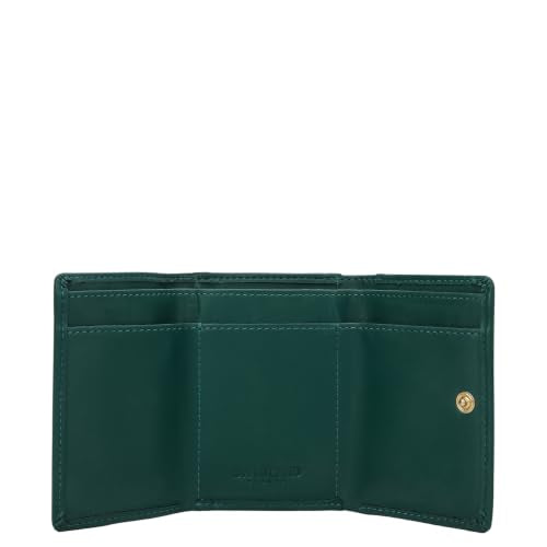 Da Milano Premium Leather Wallet for Women | Multi Compartment Travel Wallet - Green (10028E)