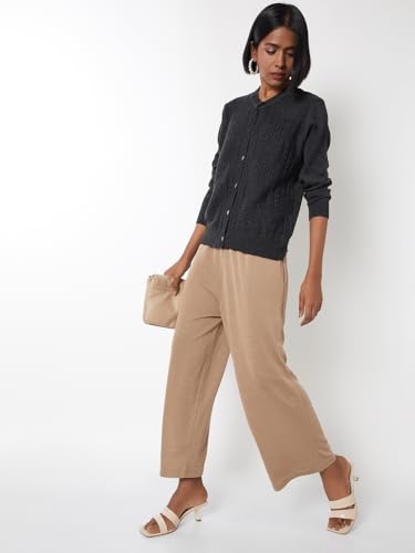 Max Women Knit Palazzos (Beige_L)