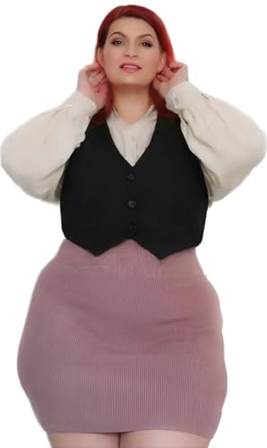 TIPTOP TRENDS Women's Black Waistcoat-Slim Fit Western Waistcoat for Women & Girls | Black | S