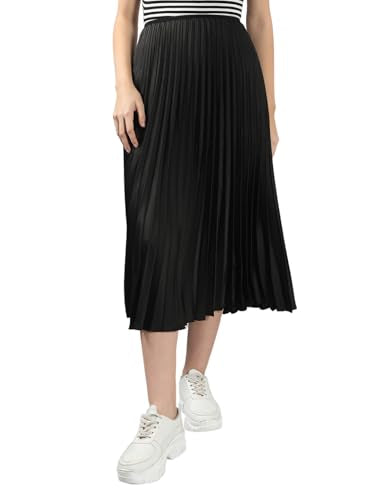 VERO MODA Women's Fit and Flare High-Rise Black Skirt