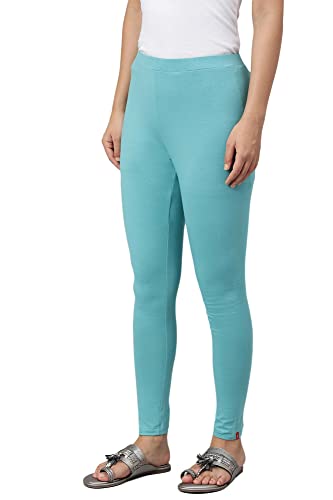 W for Woman Light Blue Solid Knitted Women's Tights