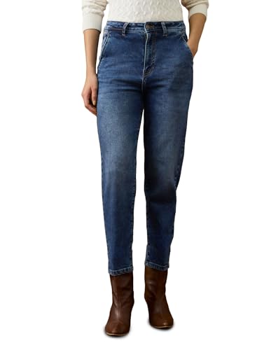 U.S. POLO ASSN. High Rise Carrot Fit Jeans (UWAW25JEN428_Blue_32)