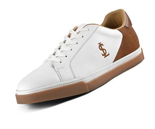 LOUIS STITCH Canadian White & Tan Sneaker for Men | Comfortable Lace-Up Sneaker | LSP-SNK-AVI003-WHTN | UK-11