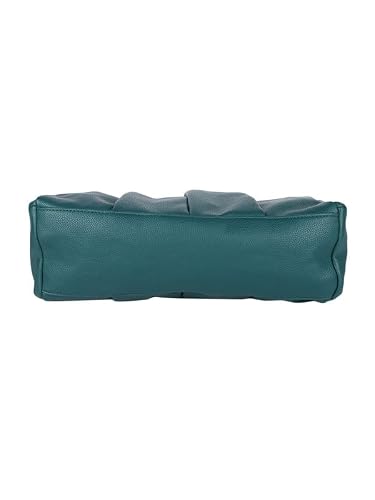 MINI WESST Women's Western Casual Solid Zip Handheld Bag | Ideal for Office, College & Everyday Use, Green