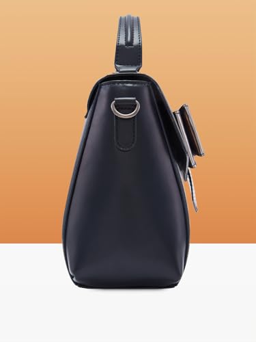 Caprese Mindy Satchel for Women (Small, Black)