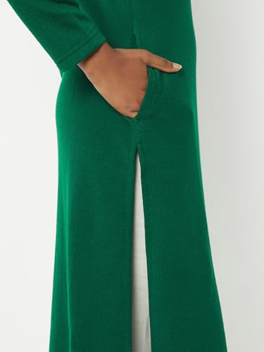 Max Women Embroidered Winter Kurta(Green_L)
