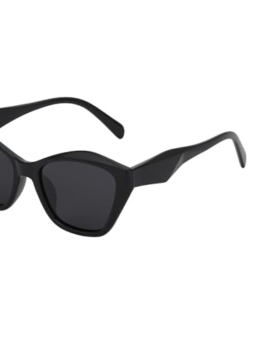 Carlton London Black Toned with Blue Polarised Lens Butterfly Sunglass for women