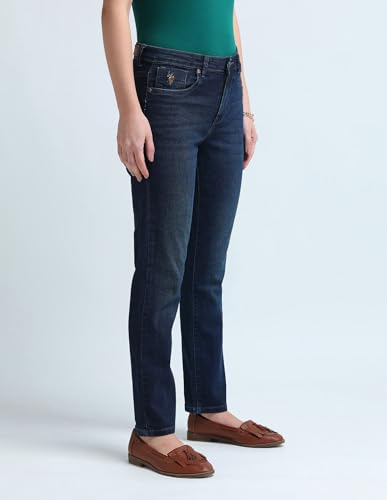U.S. POLO ASSN. Women's Slim fit Jeans (UWAW24JEN219_Blue