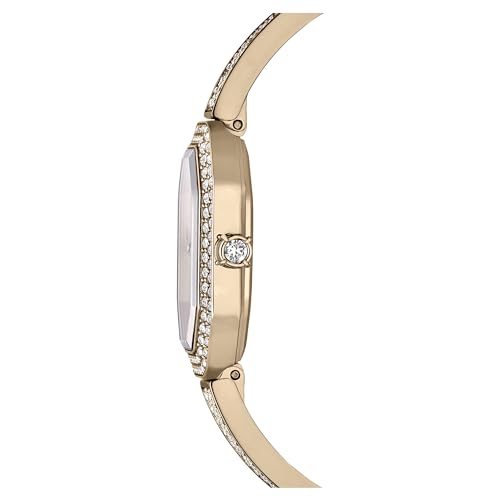 Swarovski Stainless Steel Womens Dextera Bangle Analog Watch Swiss Made, Metal Bracelet, Gold Tone, Champagne Gold-Tone Finish 5672987