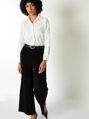 Max Women Embroidered Shirt(Off White_L)