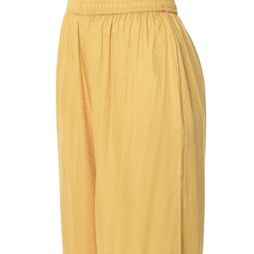Biba Women Ochre Yellow Cotton Silk Straight Kurta Set_38