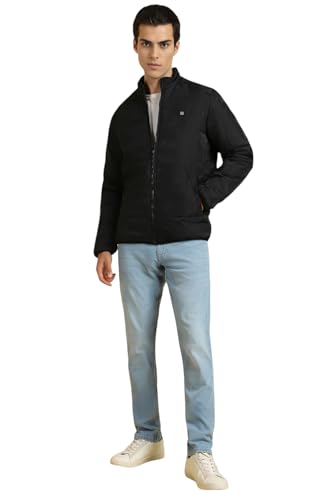 Allen Solly Men Black Solid Full Sleeves Casual Jacket