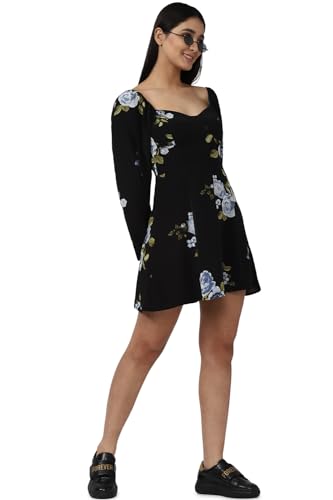 FOREVER 21 women's Polyester Classic Mini Dress (450831_Black