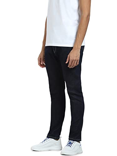 JACK & JONES Men Mid Rise Regular Fit Jeans (12244459_Dark Blue Denim_34/34)