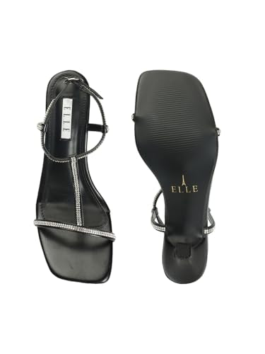 ELLE Women Sandal,Black,UK-7