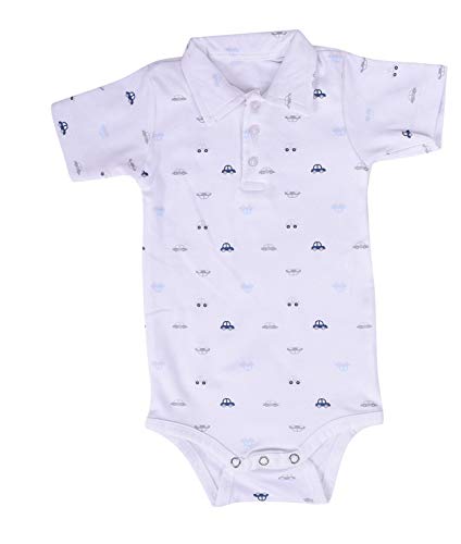 MOM'S HOME New Born Baby Unisex Organic Cotton T-shirt Bodysuit (Multicolour, Age 3-6 Months) - Pack of 4
