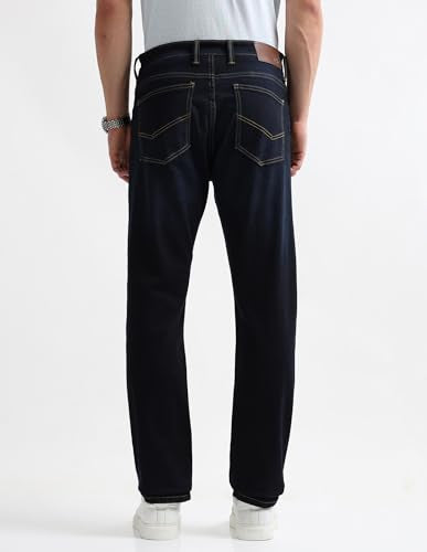 Arrow Newyork Men's Bronx Regular Fit Mid Rise Jeans (ANAKJN2671_Navy_38)