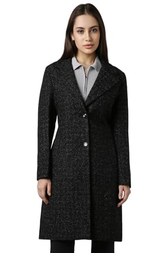 Van Heusen Women's A-Line Coat (VWJKURGFH61570_Black