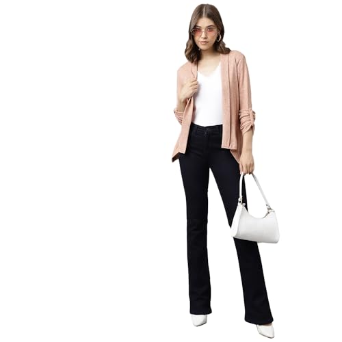 Latin Quarters Women Brown Viscose Rayon Shrug