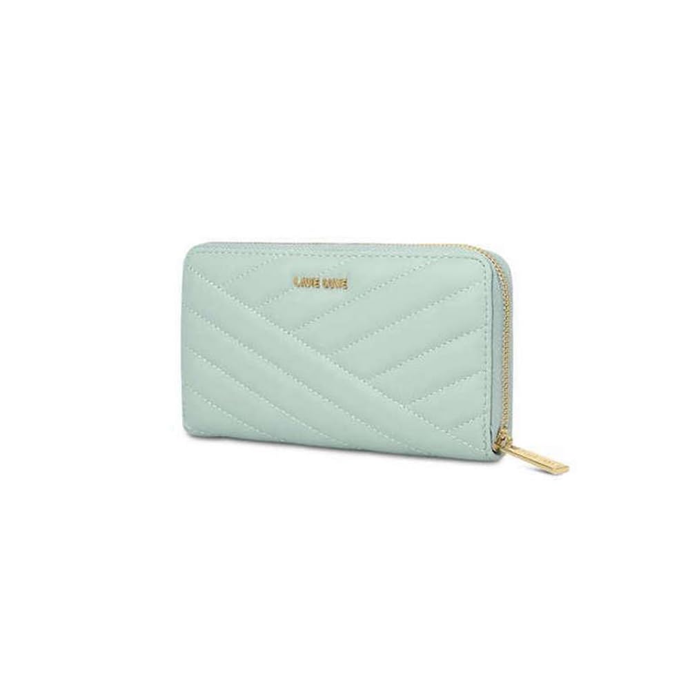 Lavie Zipper Cross PU Women's Casual Wear Wallet (Green, Large)