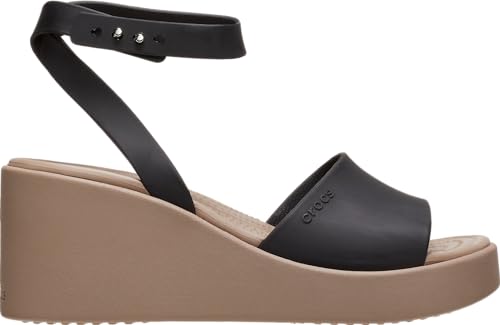 Crocs Brooklyn Ankle Strap Wedge Blk/Mrm