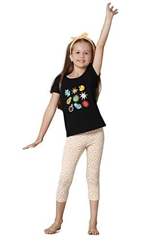 Van Heusen Girls T-Shirt - 100% Cotton - Ultra Soft, Round Neck, Short Sleeve_56405_Black_11-12 Years