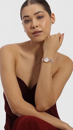 Titan Raga Moonlight Mother of Pearl Dial Women Watch With Metal Strap-NS95032WM01