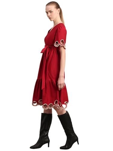 VERO MODA Women A-Line Red Dress