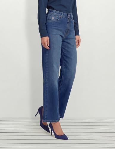 U.S. POLO ASSN. High Rise Wide Leg Fit Jeans Blue
