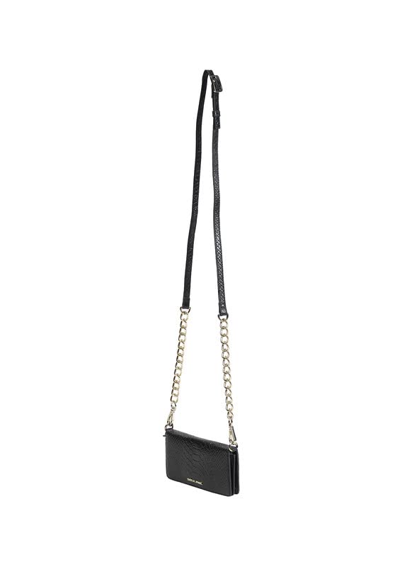 Satya Paul Black Leather Sling Bag for Women