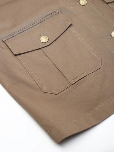 Tommy Hilfiger Women's A-Line Coat (F25HWOT006_Tundra Brown