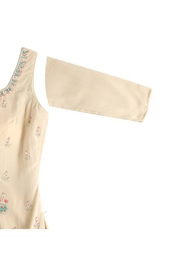 Soch Women's Viscose Salwar Suit Set (OWS5CD21905_Cream