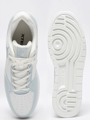 XTEP Canvas White,Green Classic Sneakers for Women Euro- 36