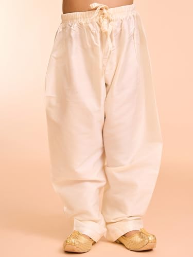Manyavar Boys Viscose Chikankari Sequinned Kurta Pyjama Set (Maroon,2-3Y)