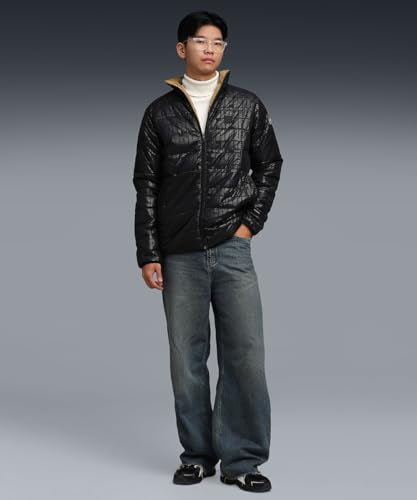 PUMA Men's A-Line Coat (633656_Black-Honey Butter