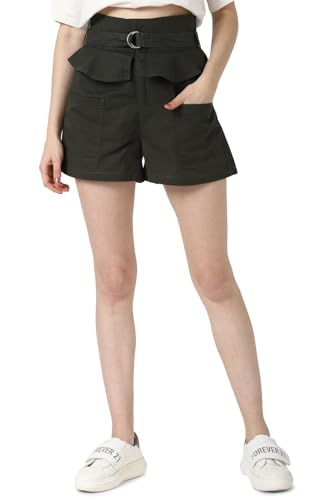 FOREVER 21 women's Boyfriend Shorts (596717_Olive