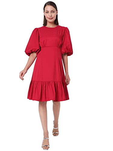 VERO MODA Women Regular Fit Dress(299551701_Granita_XS)