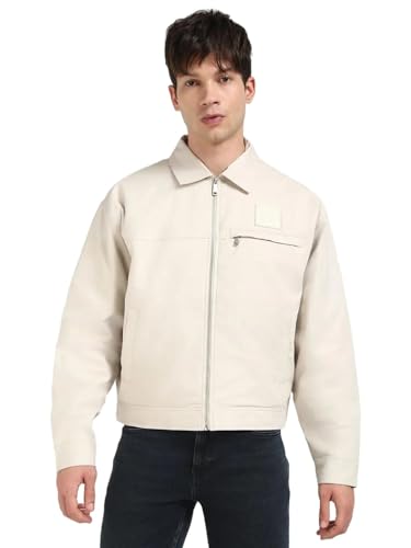 Solid Relaxed Fit Cotton Jacket