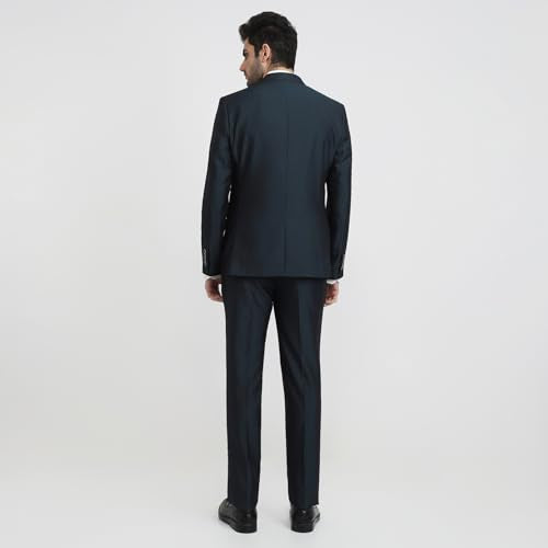 Raymond Petrol Structure Pattern Men Suit Purple